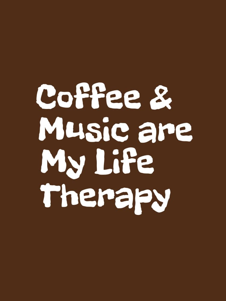 Coffee Music Life Therapy by Happie Eagle — canvas wall art