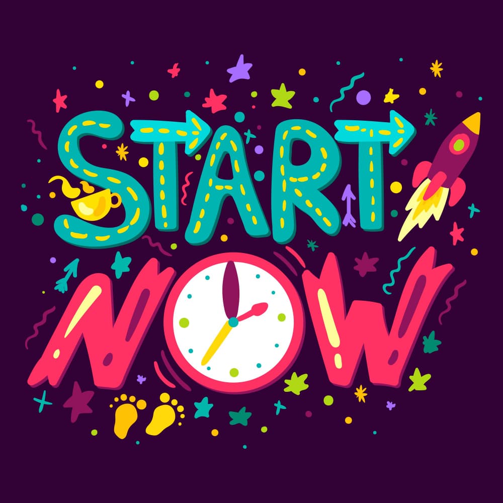 Start Now Motivation by Marika Barsrsind β canvas wall art