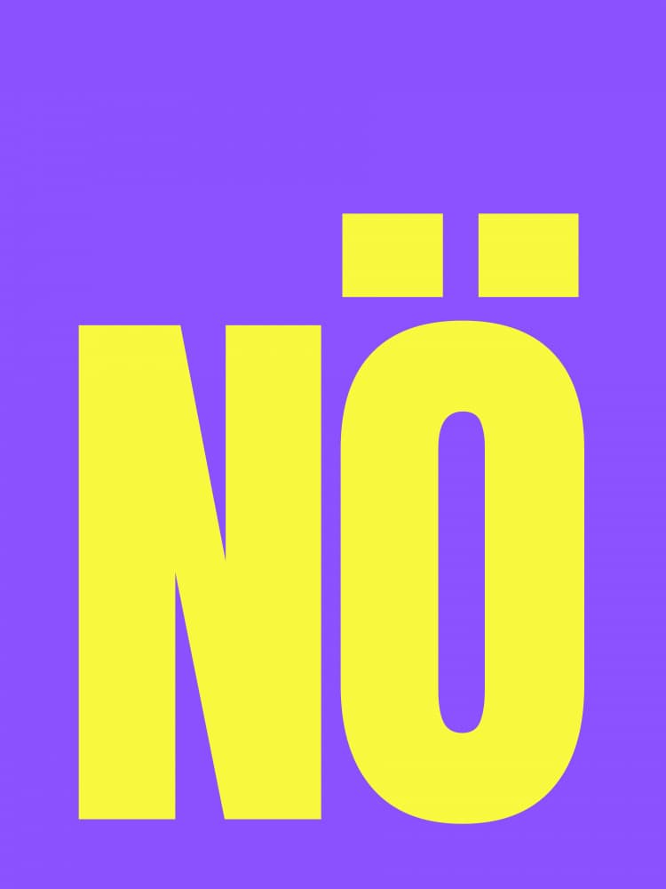 Bold Nö Statement by Ohkimiko — canvas wall art