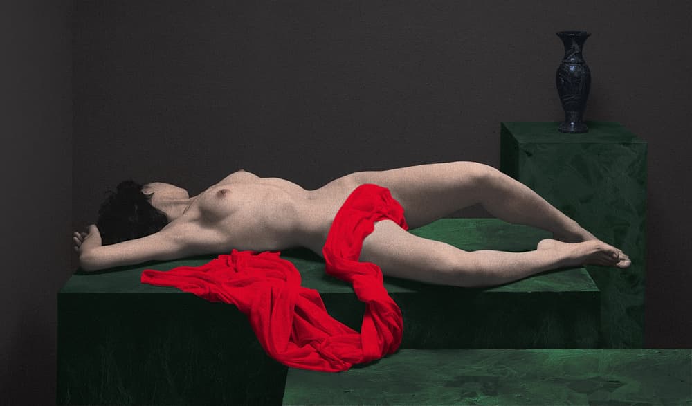 Red cloth by Fuyuki Hattori — canvas wall art