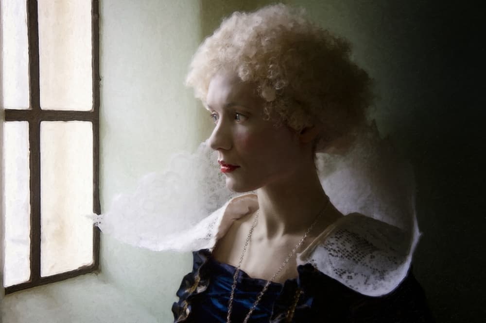 Thoughtful Woman by Window by kenp — canvas wall art
