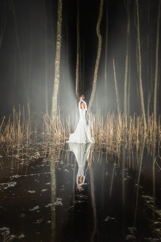 Ethereal Forest Reflection by Leszek Paradowski — canvas wall art