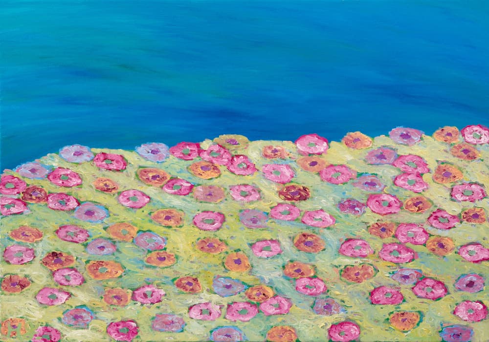 Colorful Flower Field by Helen Joynson — canvas wall art