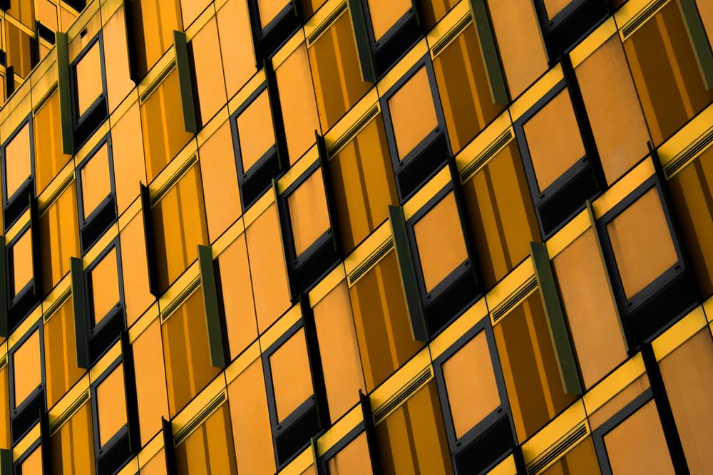 Golden City Geometry by Ibrahim Nabeel — canvas wall art