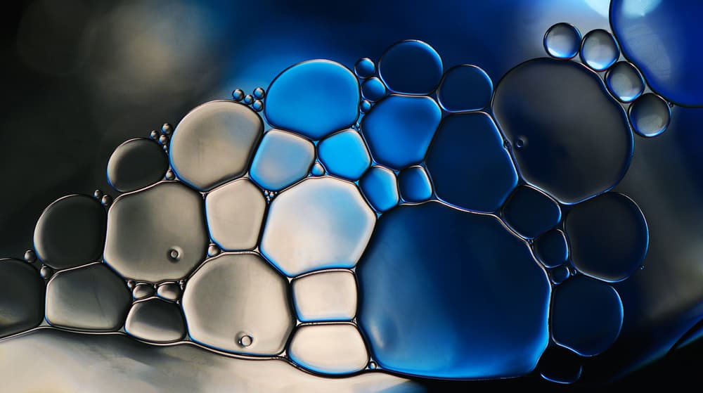 Blue Fluid Reflections by Heidi Westum — canvas wall art