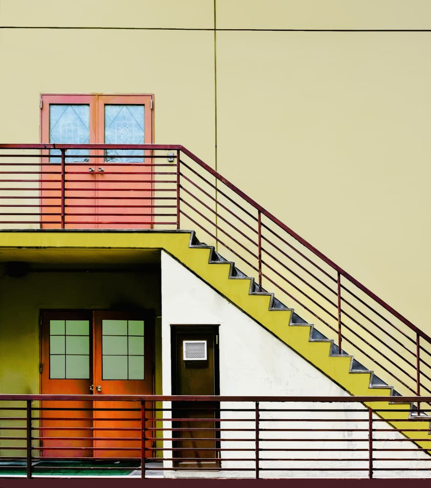 Vibrant Geometric Facade by Arnon Orbach — canvas wall art