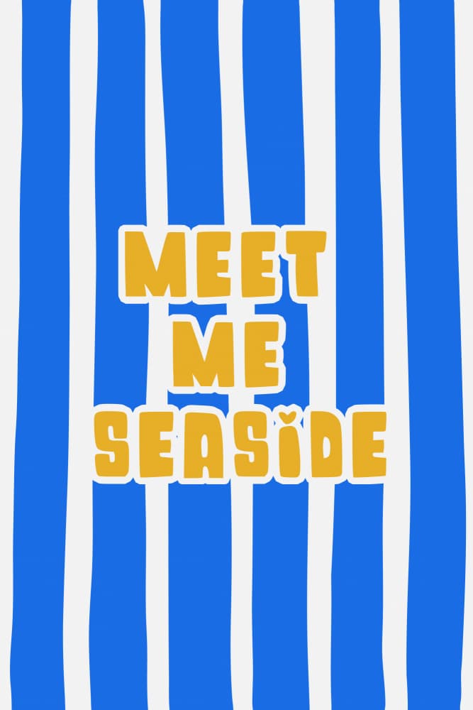 Striped Seaside Invitation by Treechild — canvas wall art