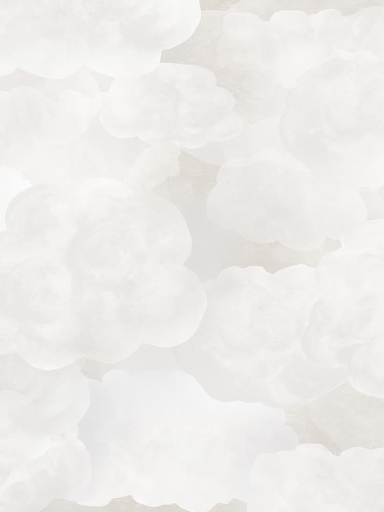 Cloudy Dreams White 1 by Karen Menzenbach — canvas wall art