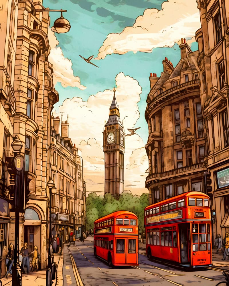 London Travel Poster by Taudalpoi — canvas wall art