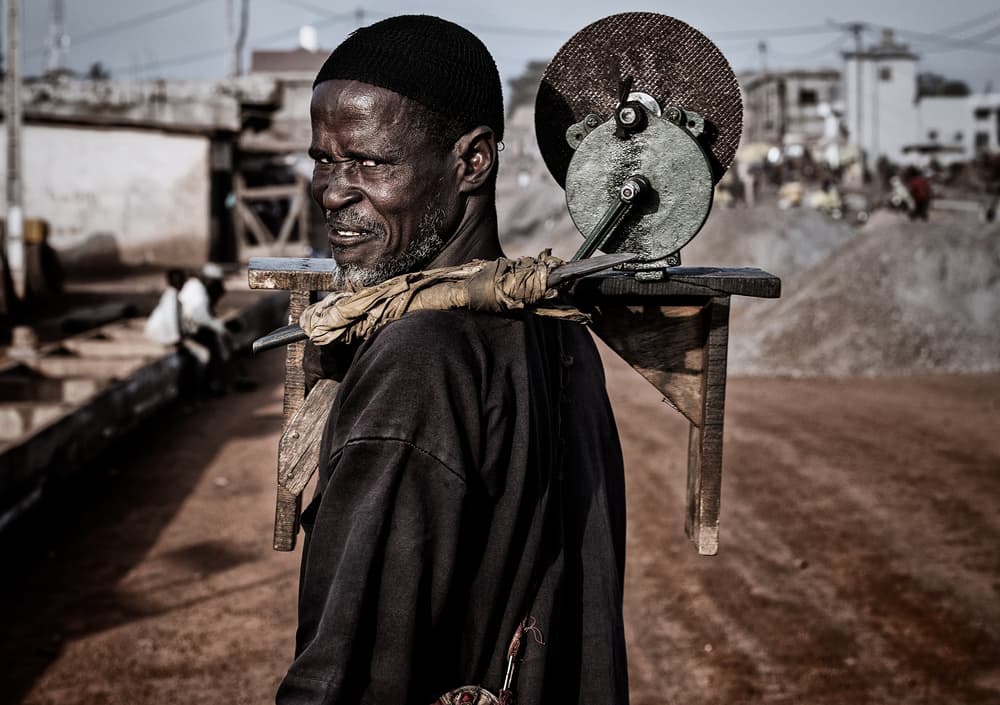 Traditional Knife Sharpener by Joxe Inazio Kuesta Garmendia — canvas wall art