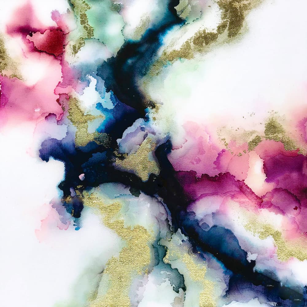 Fluid Golden Colors by Alyson Storms — canvas wall art