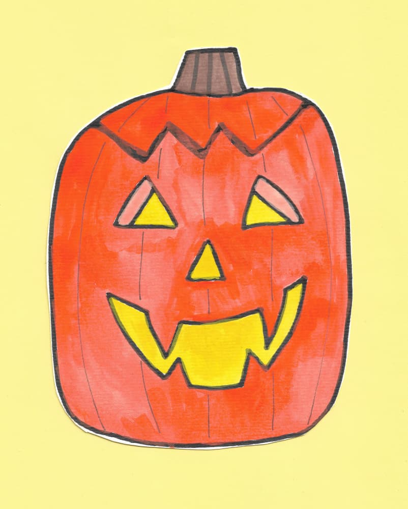 Happy Halloween Pumpkin by Lerin Freyou — canvas wall art