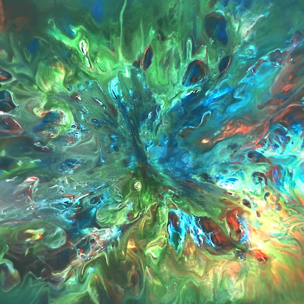 Vibrant Fluid Abstract by Jonas Weikel — canvas wall art