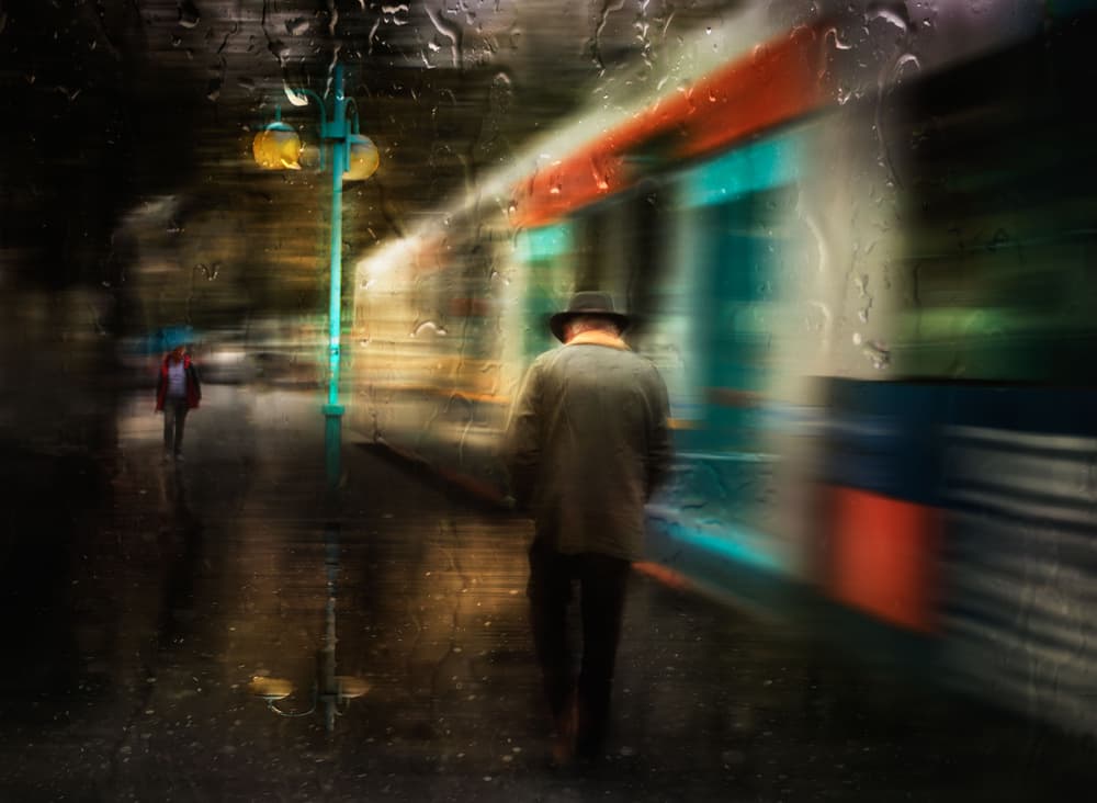 Urban Rain Motion by Charlaine Gerber — canvas wall art