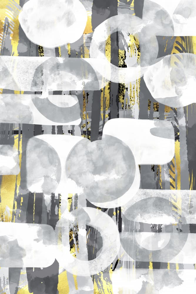 Abstract Gold Geometric Design by Melanie Viola — canvas wall art