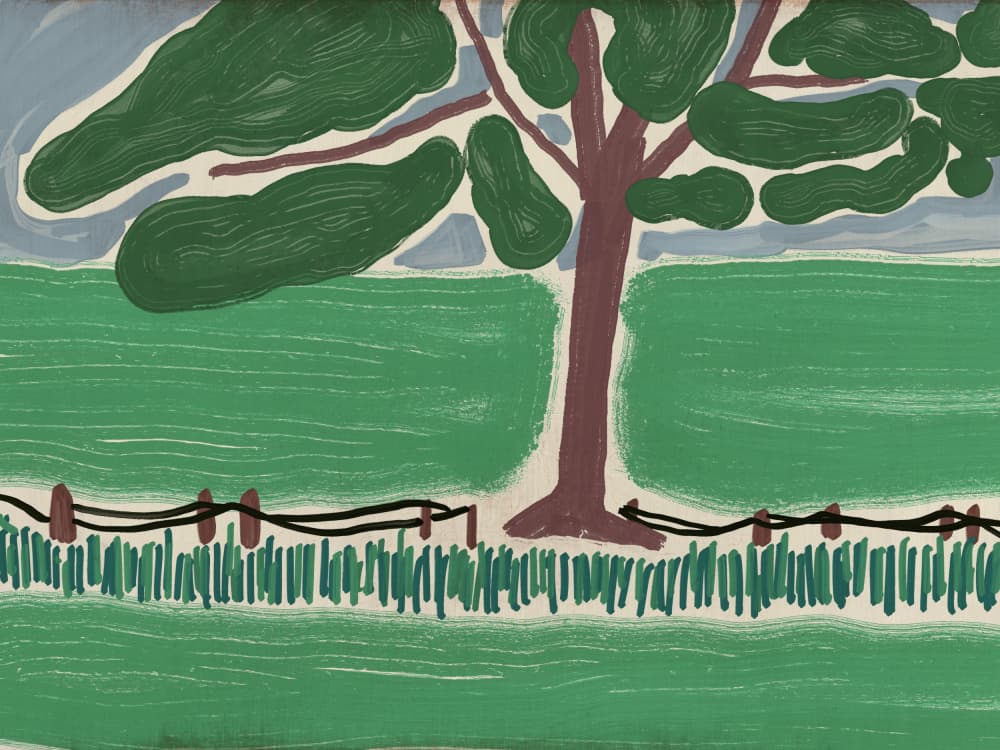 Peaceful Green Landscape by Little Dean — canvas wall art