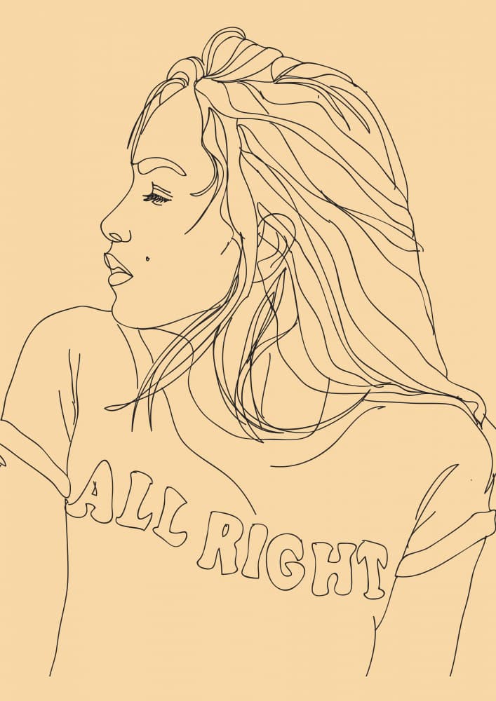 All Right Woman Profile by Layla Oz — canvas wall art