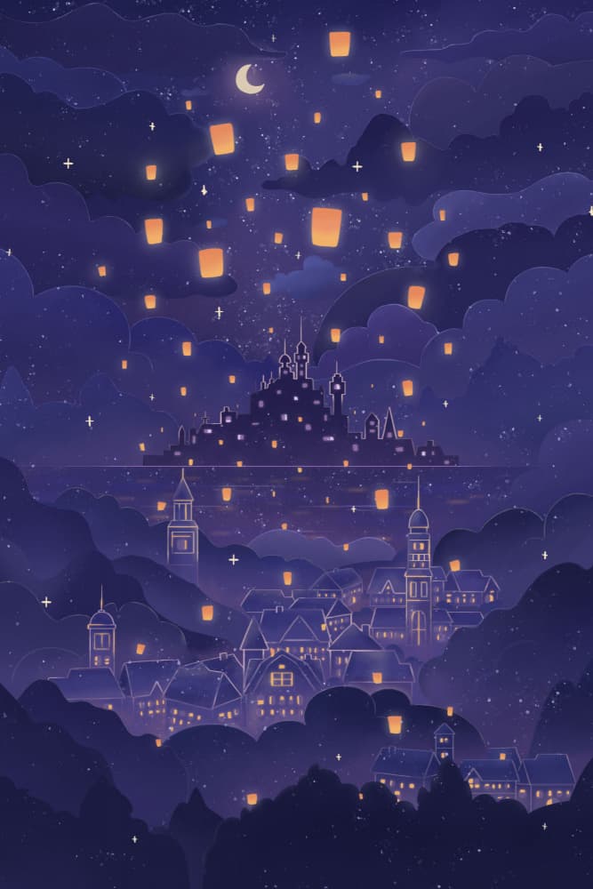 Dreamy Lantern Festival by Xuan Thai — canvas wall art