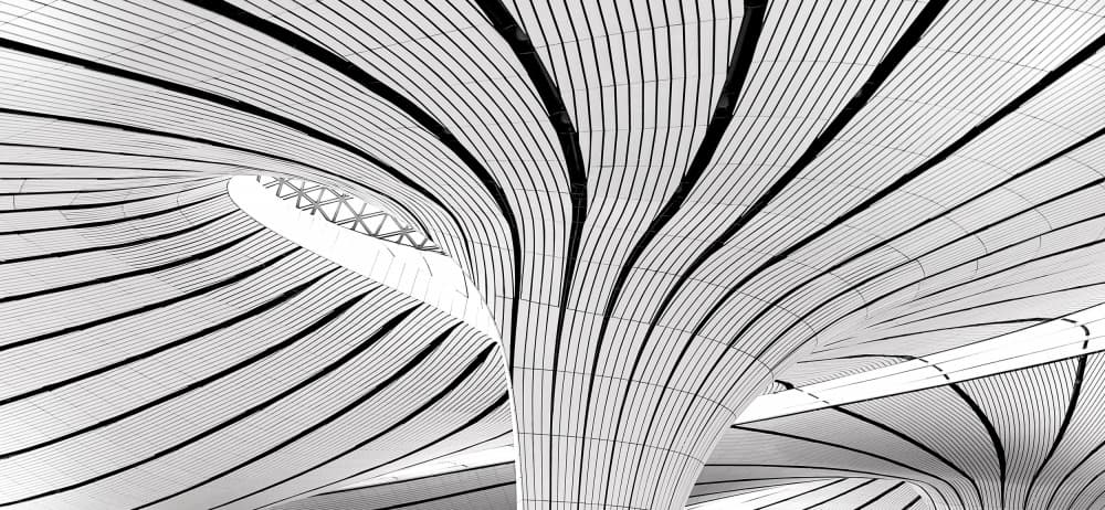 Flowing Architectural Lines by Ivan Huang — canvas wall art