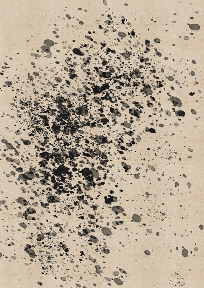 Abstract Ink Splatters by Nicholas — canvas wall art