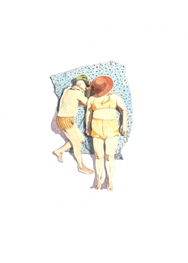 Relaxing Summer Couple by Borgenhag Holmqvist — canvas wall art