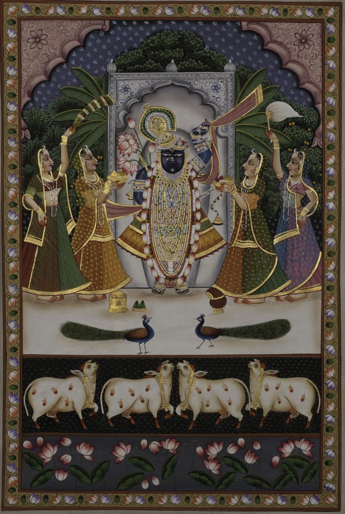 Shreenathji With Gopis by IMAGINEERS STUDIO — canvas wall art