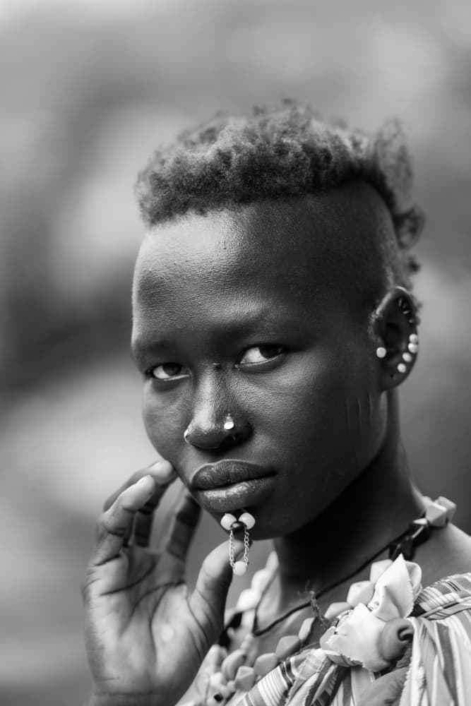 African Tribal Portrait by Trevor Cole — canvas wall art