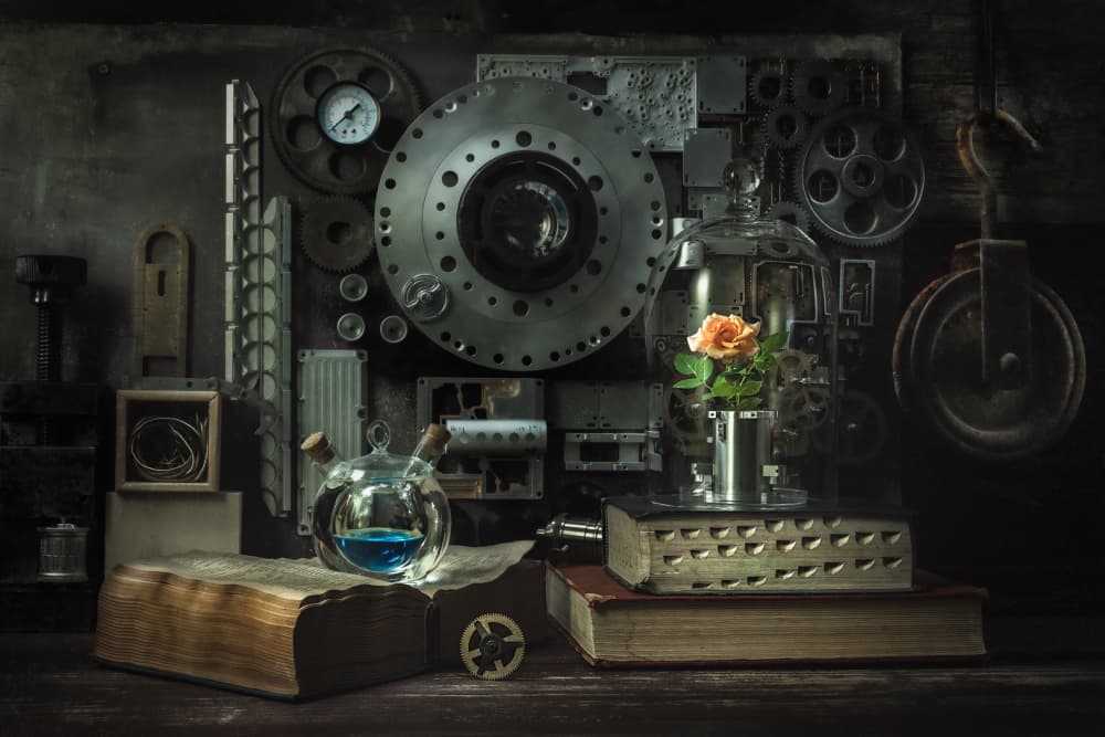 Steampunk Rose Study by Vadim Kulinsky — canvas wall art