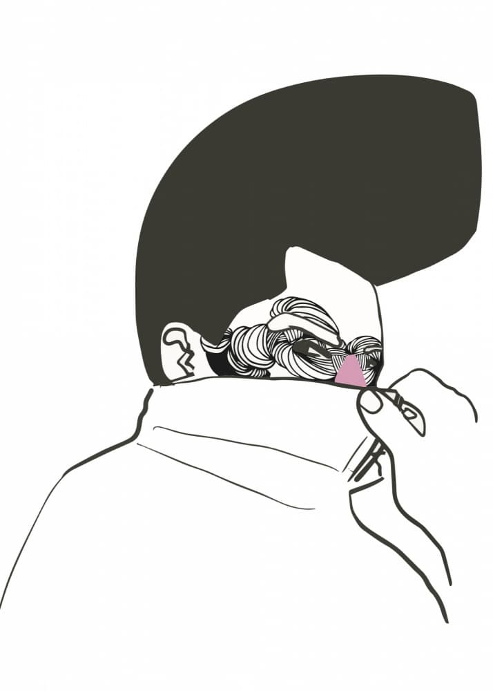 Big Hair Cool Profile by Ebony Carter — canvas wall art