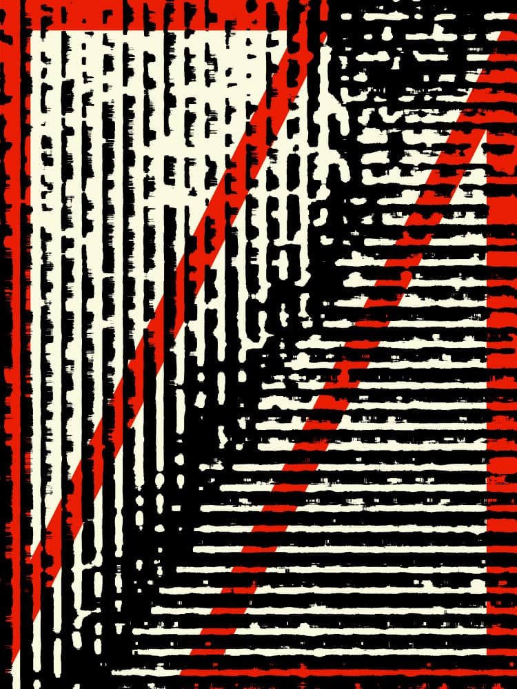 Fragmented Graphic Lines by Petr Strnad — canvas wall art
