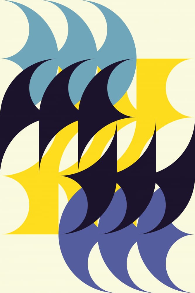 Dynamic Geometric Abstraction by Petr Strnad — canvas wall art