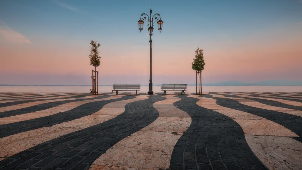 Tranquil Lakeside Promenade by Thomas de Franzoni — canvas wall art
