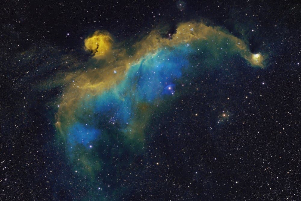 Colorful Space Nebula by Henry Zhao — canvas wall art