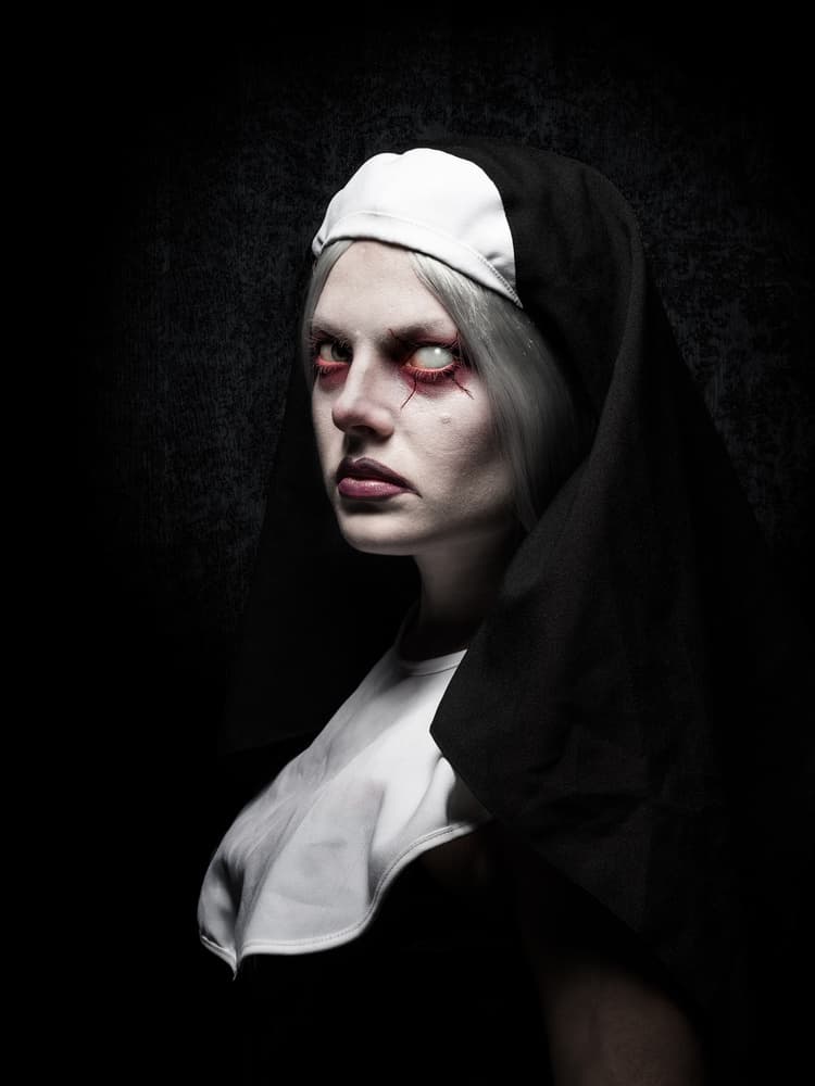 Evil Nun Portrait by Petri Damstén — canvas wall art