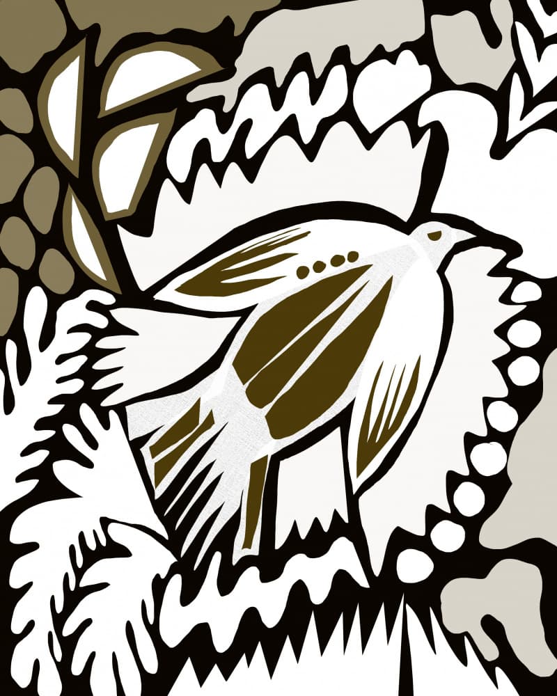 Graphic Flying Bird by Josie George — canvas wall art