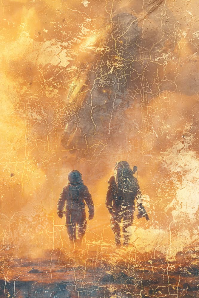 Sci-Fi Monster Encounter by Rafal Kulik — canvas wall art