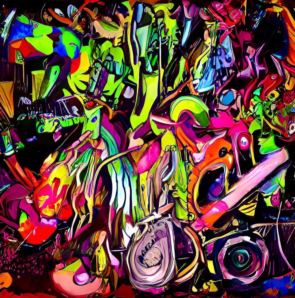 Fluid Neon Dream by mnemonixART — canvas wall art