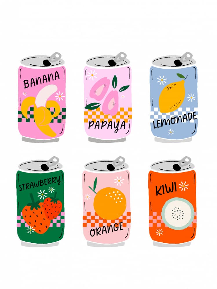 Sweet Summer Cans by Aislinn Simmonds — canvas wall art