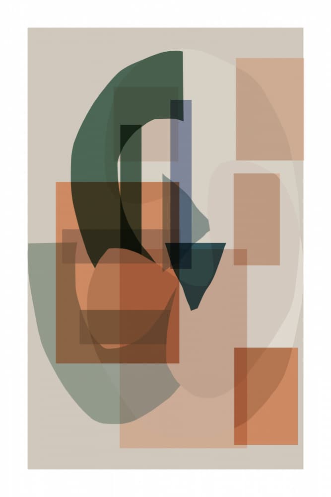 Modern Layered Shapes by cartissi — canvas wall art
