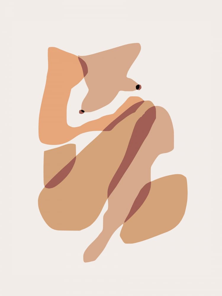 Minimal Nude Figure by Little Dean — canvas wall art
