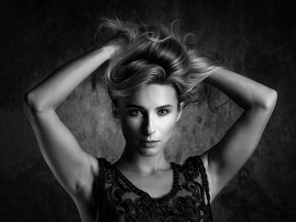 Dramatic Blonde Portrait by Luc Stalmans — canvas wall art