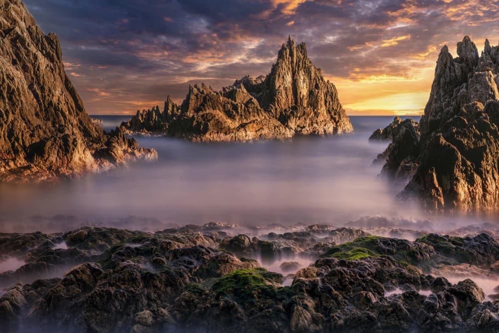 Mystic Coastal Twilight by Tiger Seo — canvas wall art