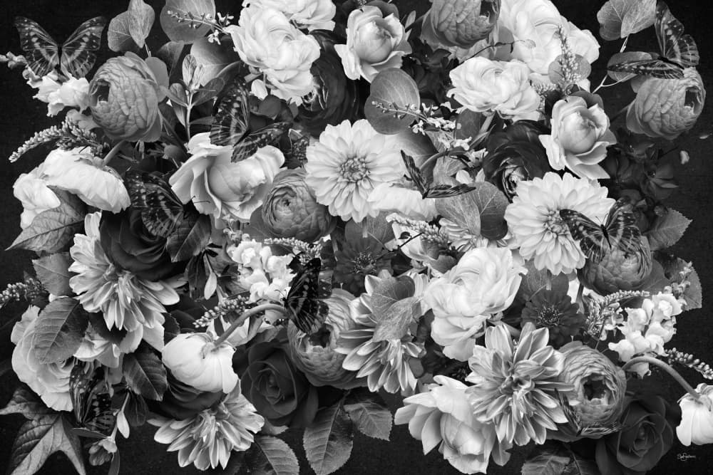 Dark Floral Bouquet by Sue Skellern — canvas wall art