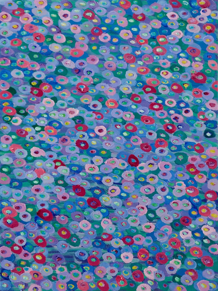 Vibrant Abstract Circles by Helen Joynson — canvas wall art