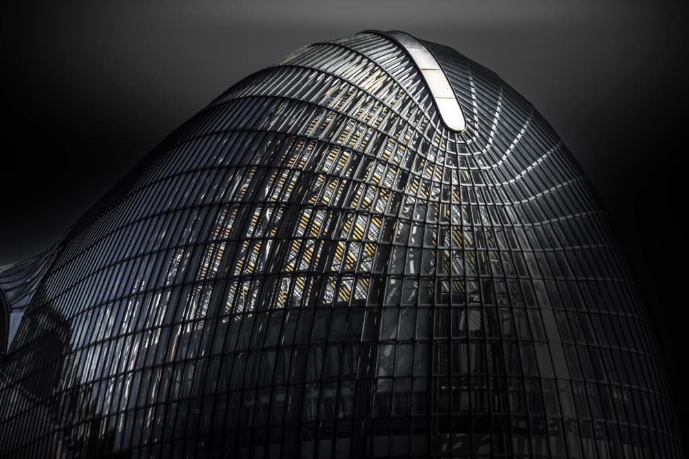 Curved Glass Architecture by Stephan Rückert — canvas wall art