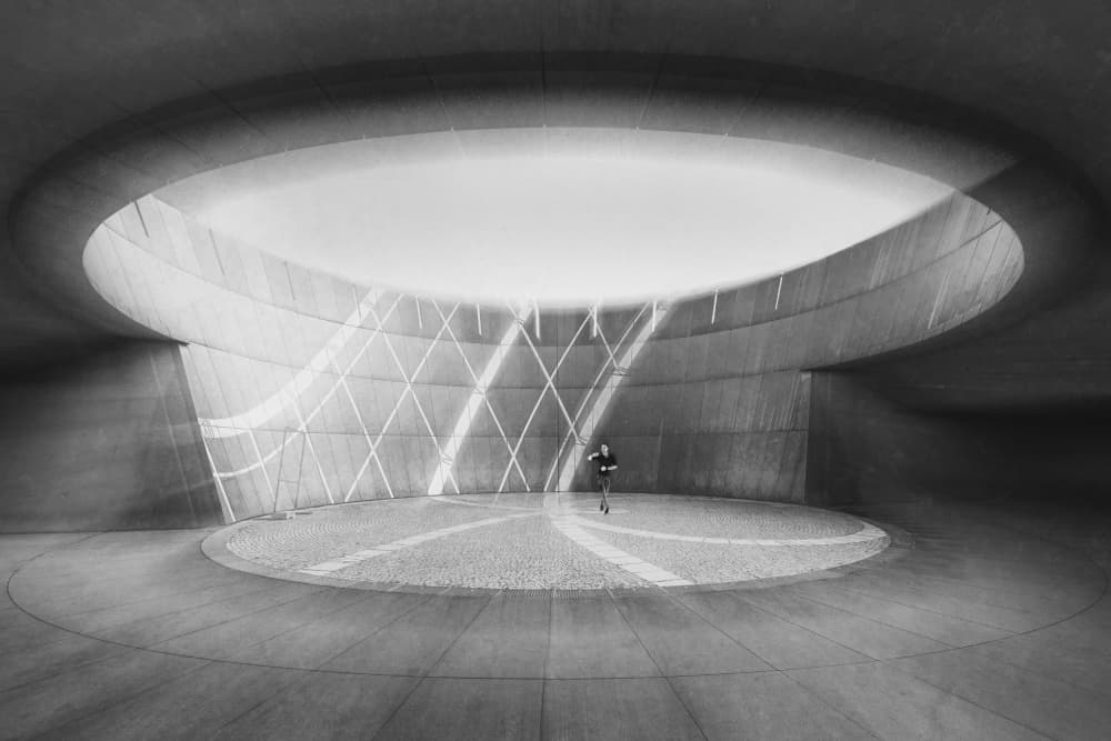 Architectural Light Play by Roswitha Schleicher-Schwarz — canvas wall art