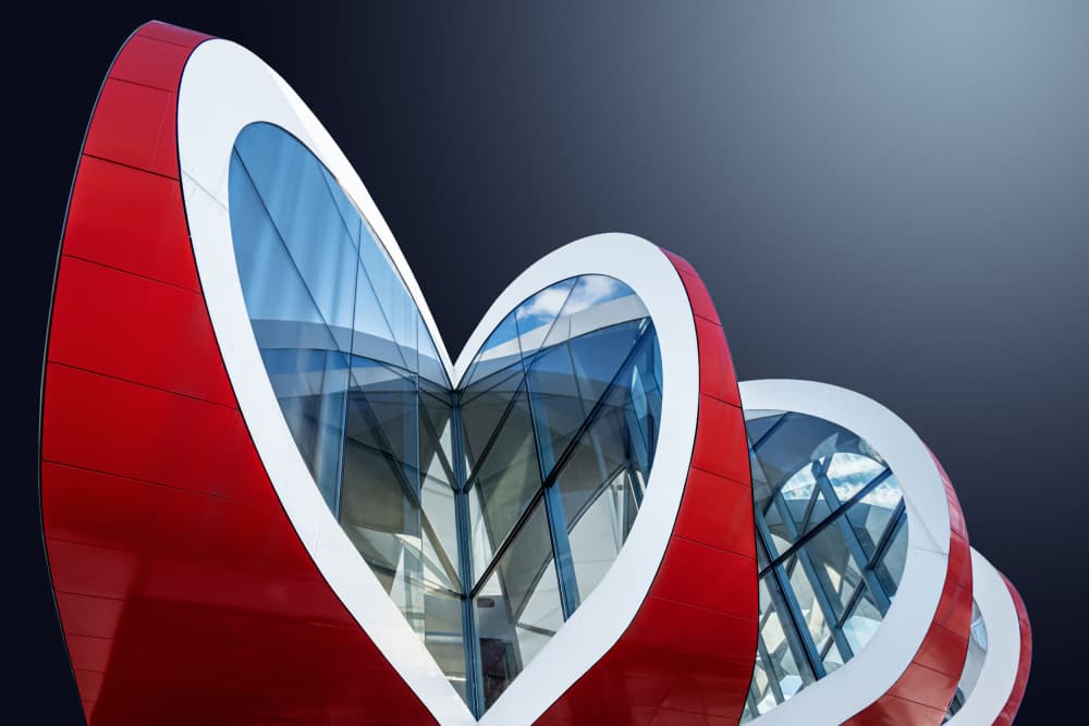 Modern Heart Architecture by fotomarion — canvas wall art