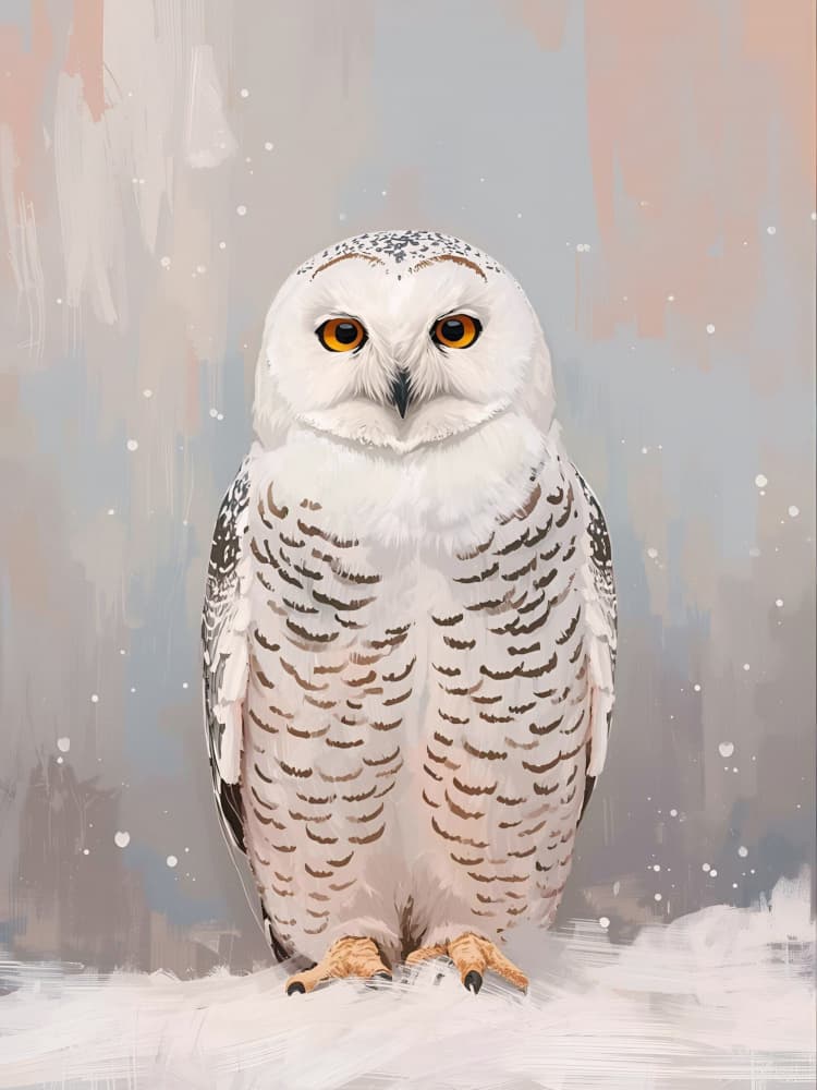 Majestic Snowy Owl by Ohkimiko — canvas wall art