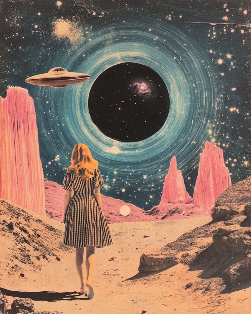 Woman's Cosmic Journey by Samantha Hearn — canvas wall art