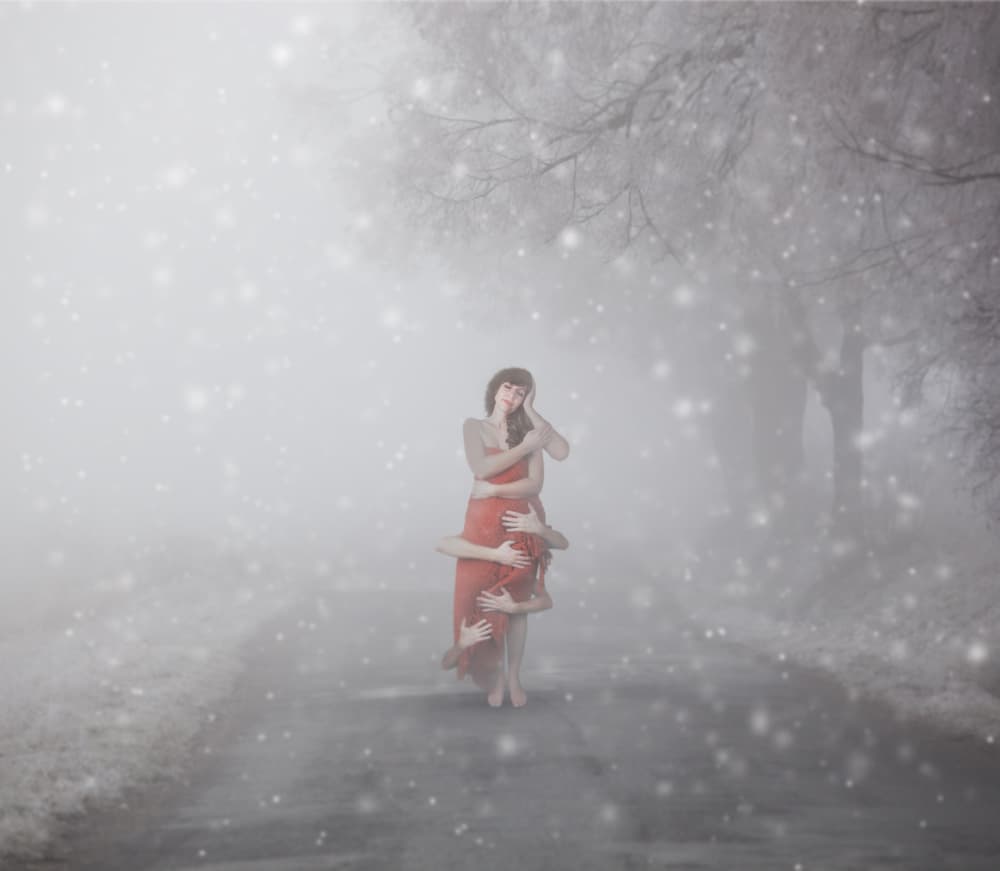 Lonely Winter Embrace by Martin Marcisovsky — canvas wall art